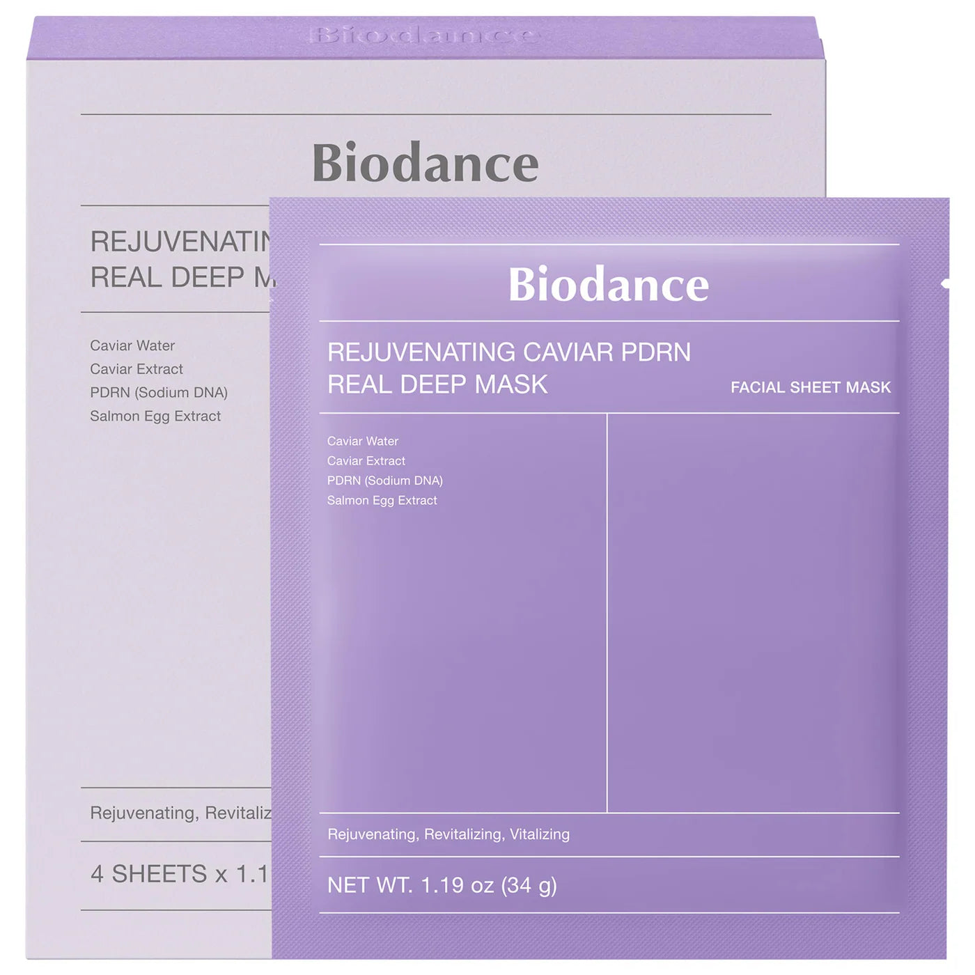 PREORDEN -Rejuvenating Caviar PDRN Real Deep Mask - 4 Pack for Natural Skin Renewal & Firming - 2 A 4 SEMANAS EN LLEGAR