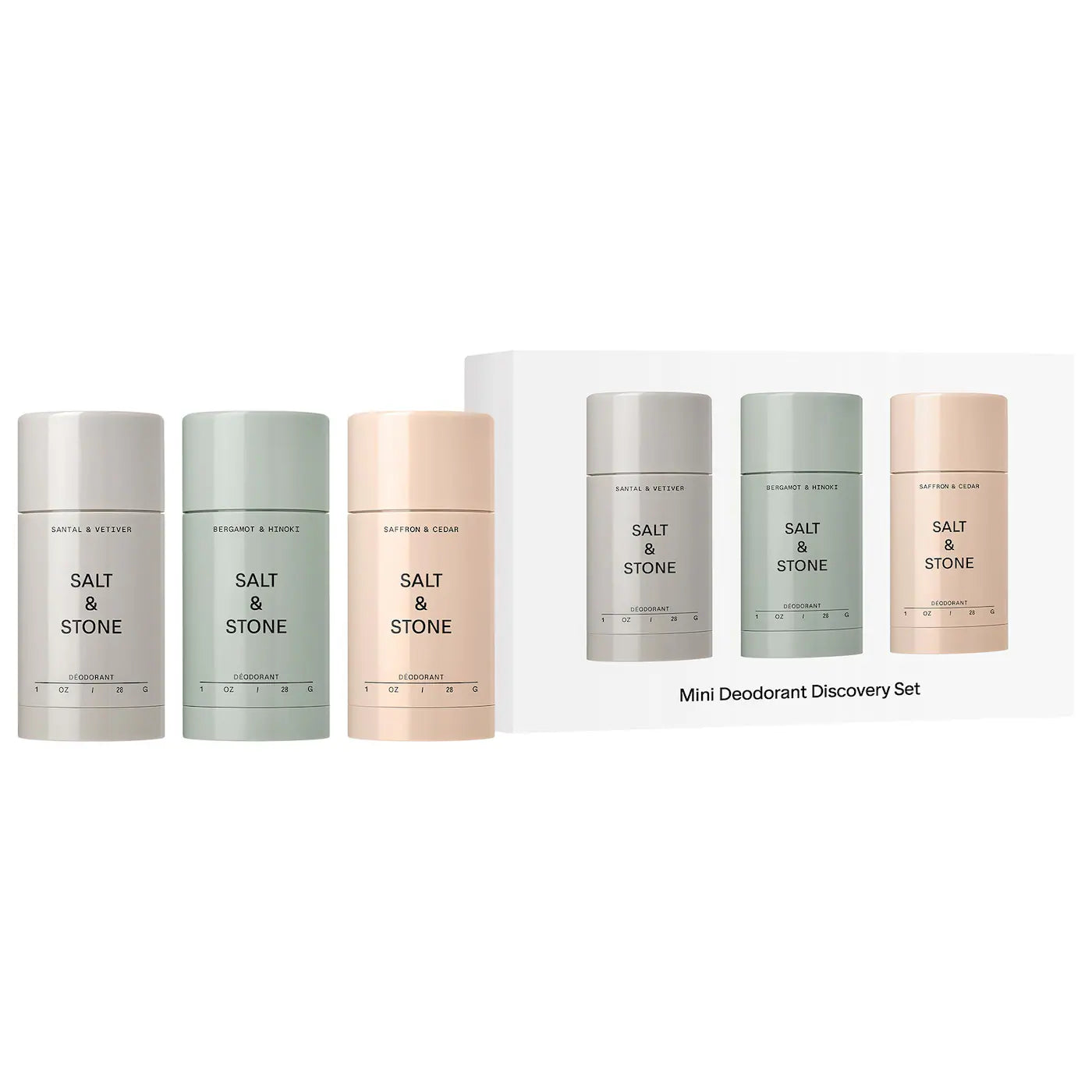 PREORDEN - Mini Deodorant Discovery Gift Set | SALT & STONE - 2 A 4 SEMANAS EN LLEGAR