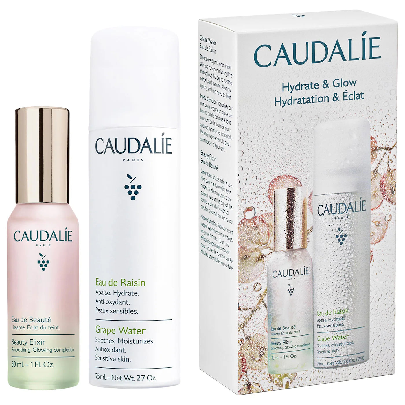 PREORDEN - Mini Hydrate & Glow Duo for Soothing & Toning | CAUDALIE - 2 A 4 SEMANAS EN LLEGAR