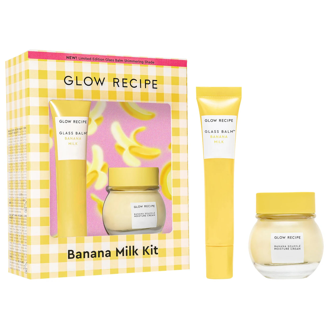 PREORDEN - Banana Moisturizing Cream & Shimmer Lip Treatment Duo | GLOW RECIPE - 2 A 4 SEMANAS EN LLEGAR