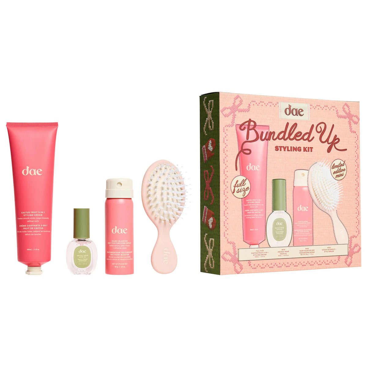 PREORDEN - Cactus Fruit 3-in-1 Styling Cream, Mini Fairy Blaster + Prickly Pear Oil Set | DAE - 2 A 4 SEMANAS EN LLEGAR