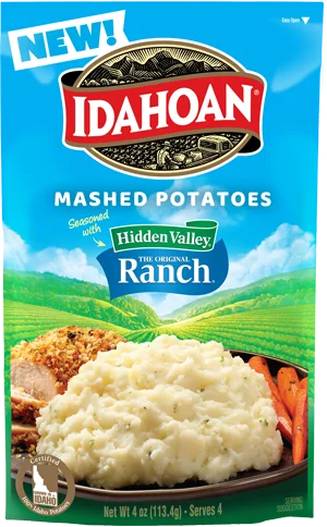 Idahoan Gluten Free Mashed Potatoes Seasoned with Hidden Valley Ranch - 4oz