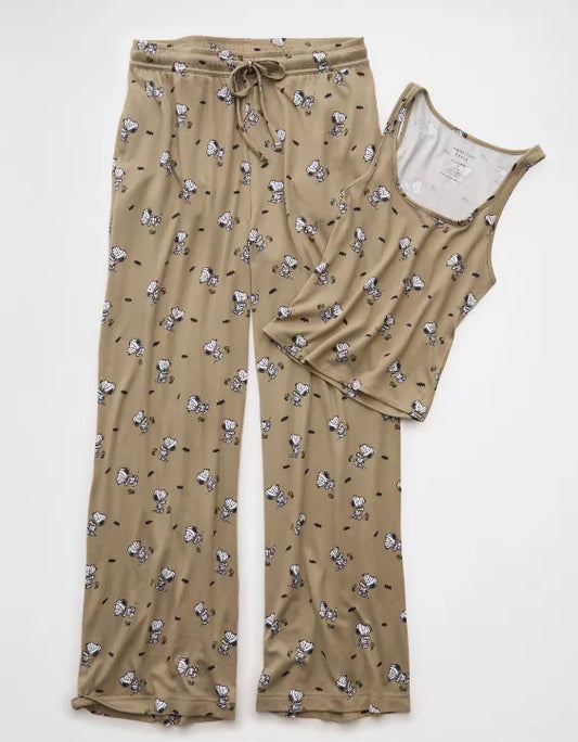 PREORDEN -AE Luxe Plush Snoopy Halloween Tank Top & Pant PJ Set - 2 A 4 SEMANAS EN LLEGAR