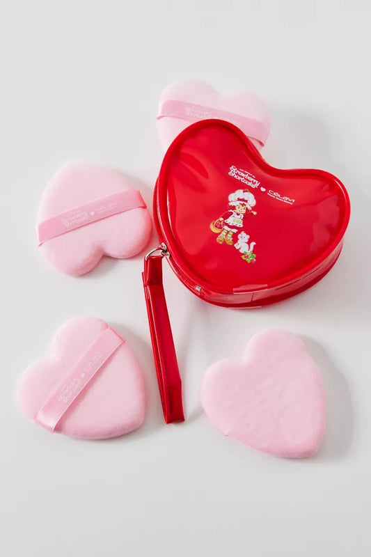 Célavi X Strawberry Shortcake 4-Piece Powder Puff Makeup Applicator Set