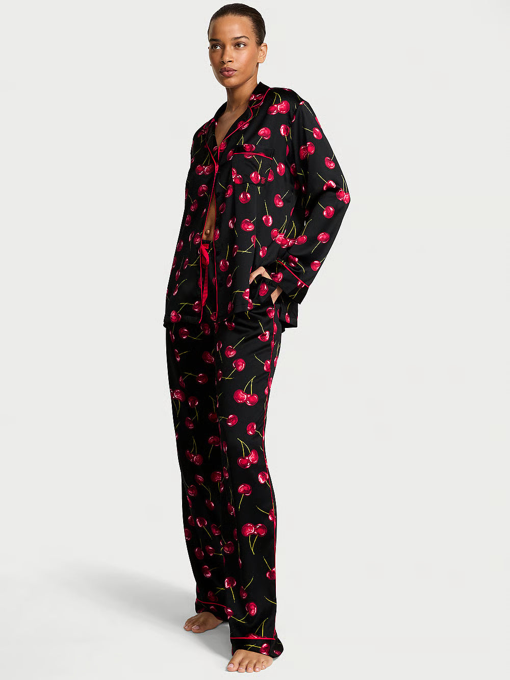 Signature Satin Long Pajama Set | VICTORIA´S SECRET --NO CAMBIOS NI DEVOLUCIONES