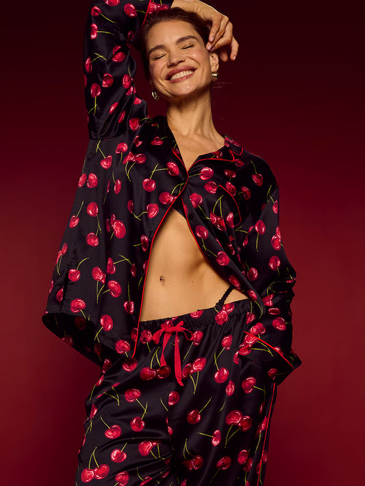 Signature Satin Long Pajama Set | VICTORIA´S SECRET --NO CAMBIOS NI DEVOLUCIONES