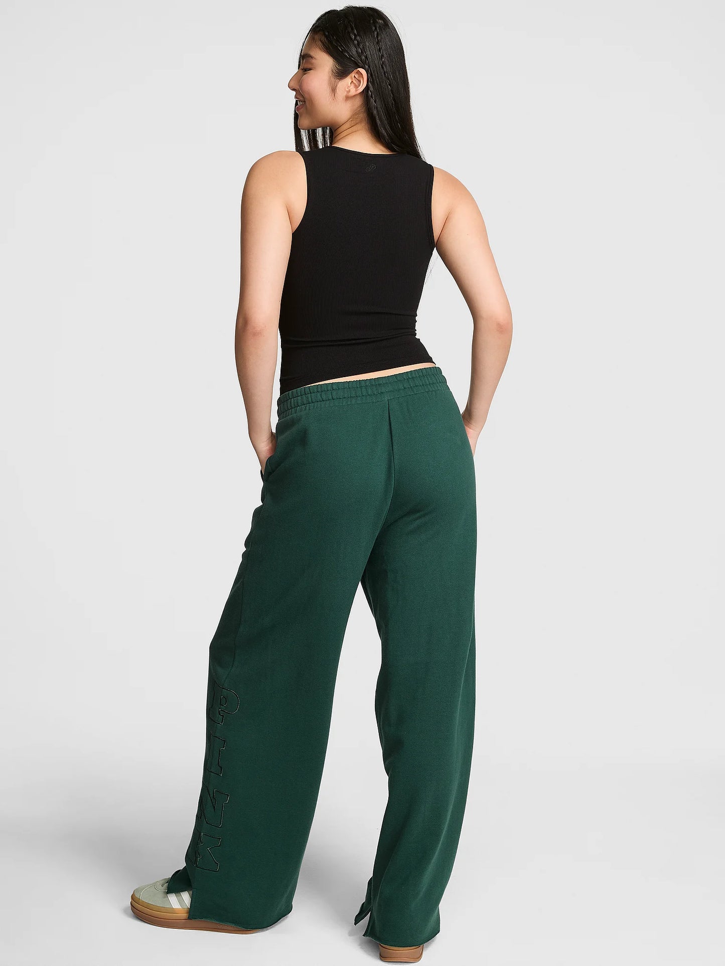 Ivy Fleece Wide-Leg Split-Hem Sweatpants |  PINK - NO CAMBIOS NI DEVOLUCIONES