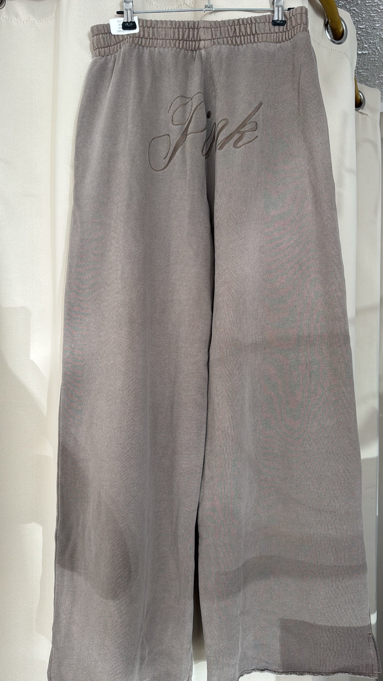 Ivy Fleece Wide-Leg Split-Hem Sweatpants |  PINK - NO CAMBIOS NI DEVOLUCIONES