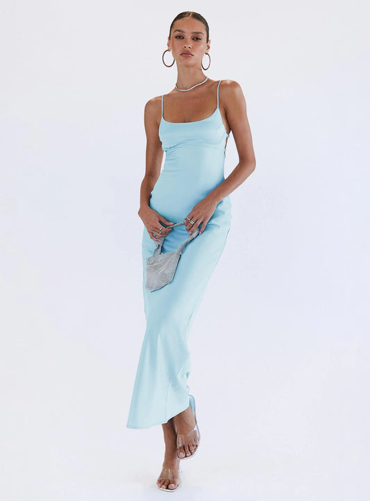 PRINCESS POLLY Ravia Maxi Dress Blue - NO CAMBIOS NI DEVOLUCIONES