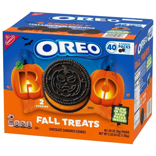 PREORDEN -OREO Fall Treats Orange Creme Sandwich Cookies, 1.02 oz., 40 pk. - 2 A 4 SEMANAS EN LLEGAR