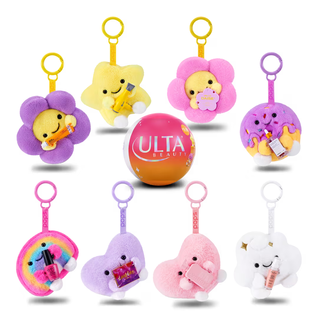 PREORDEN -Ulta Beauty x Mini Brands Pops Plush Keychains - 2 A 4 SEMANAS EN LLEGAR