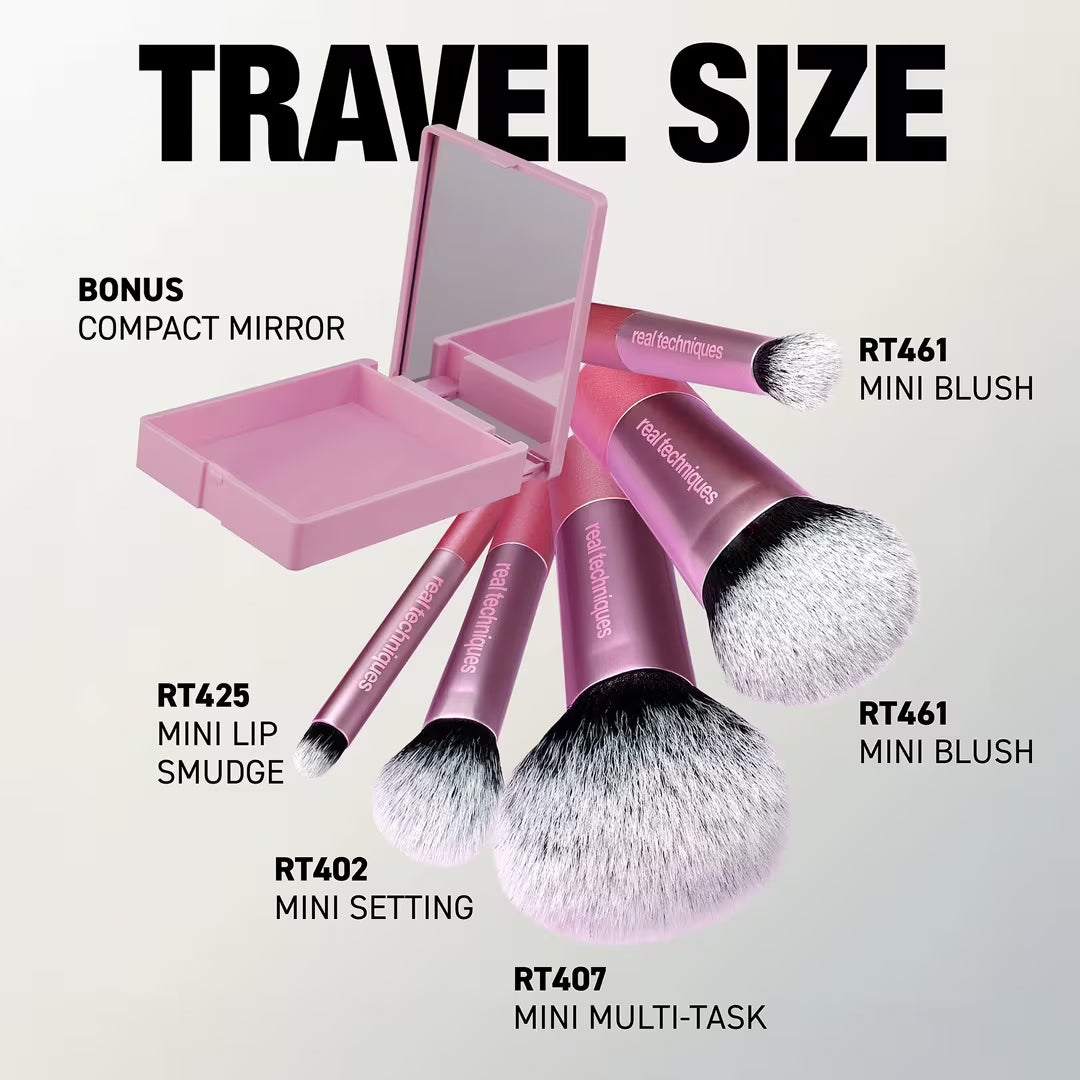 PREORDEN -Cloudtopia Touchup Makeup Brush Set | REAL TECHNIQUES - 2 A 4 SEMANAS EN LLEGAR