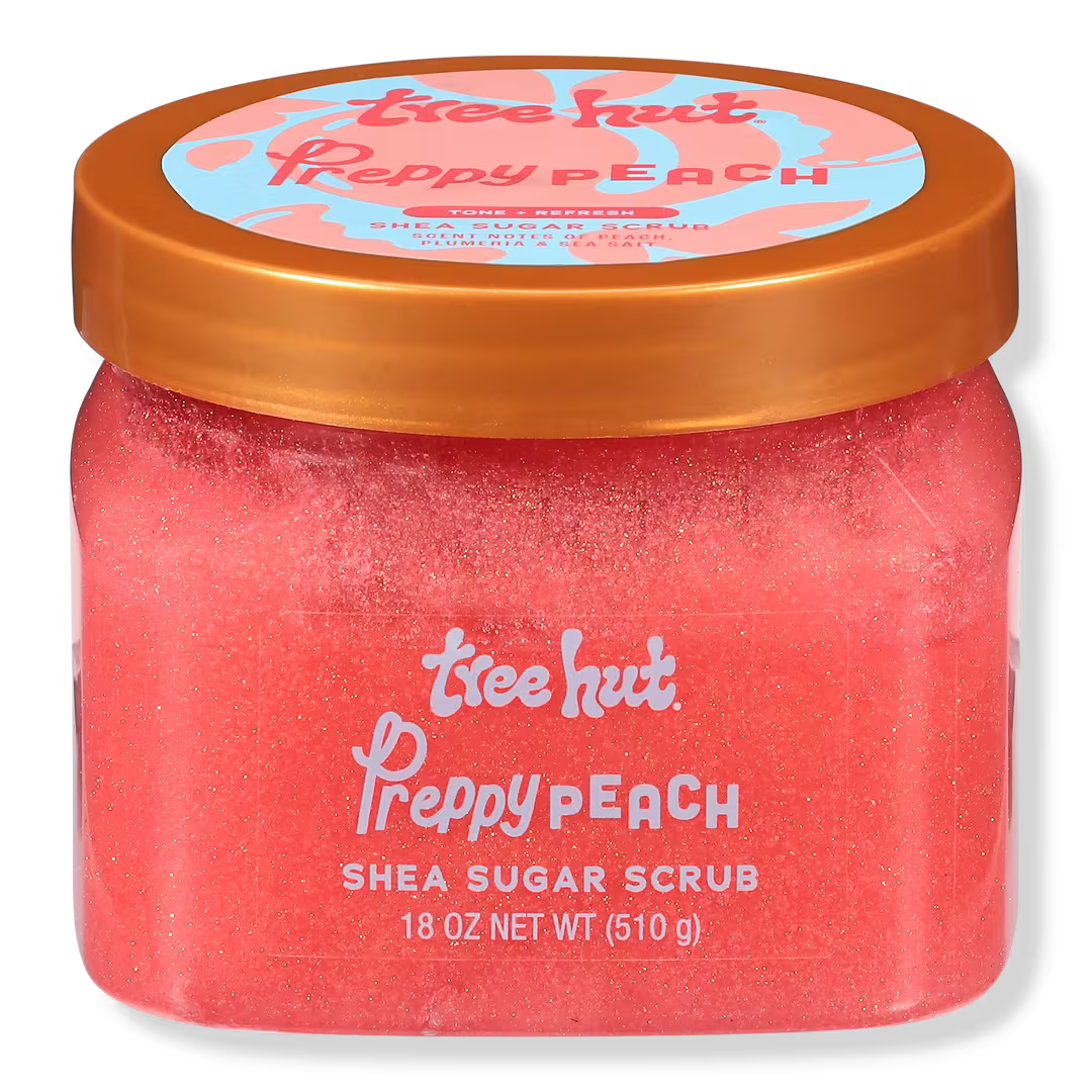 PREORDEN -Preppy Peach Shea Sugar Scrub | TREE HUT - 2 A 4 SEMANAS EN LLEGAR