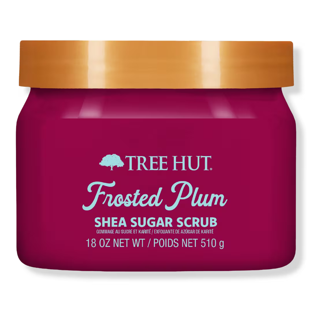 PREORDEN - Frosted Plum Shea Sugar Scrub | TREE HUT - 2 A 4 SEMANAS EN LLEGAR