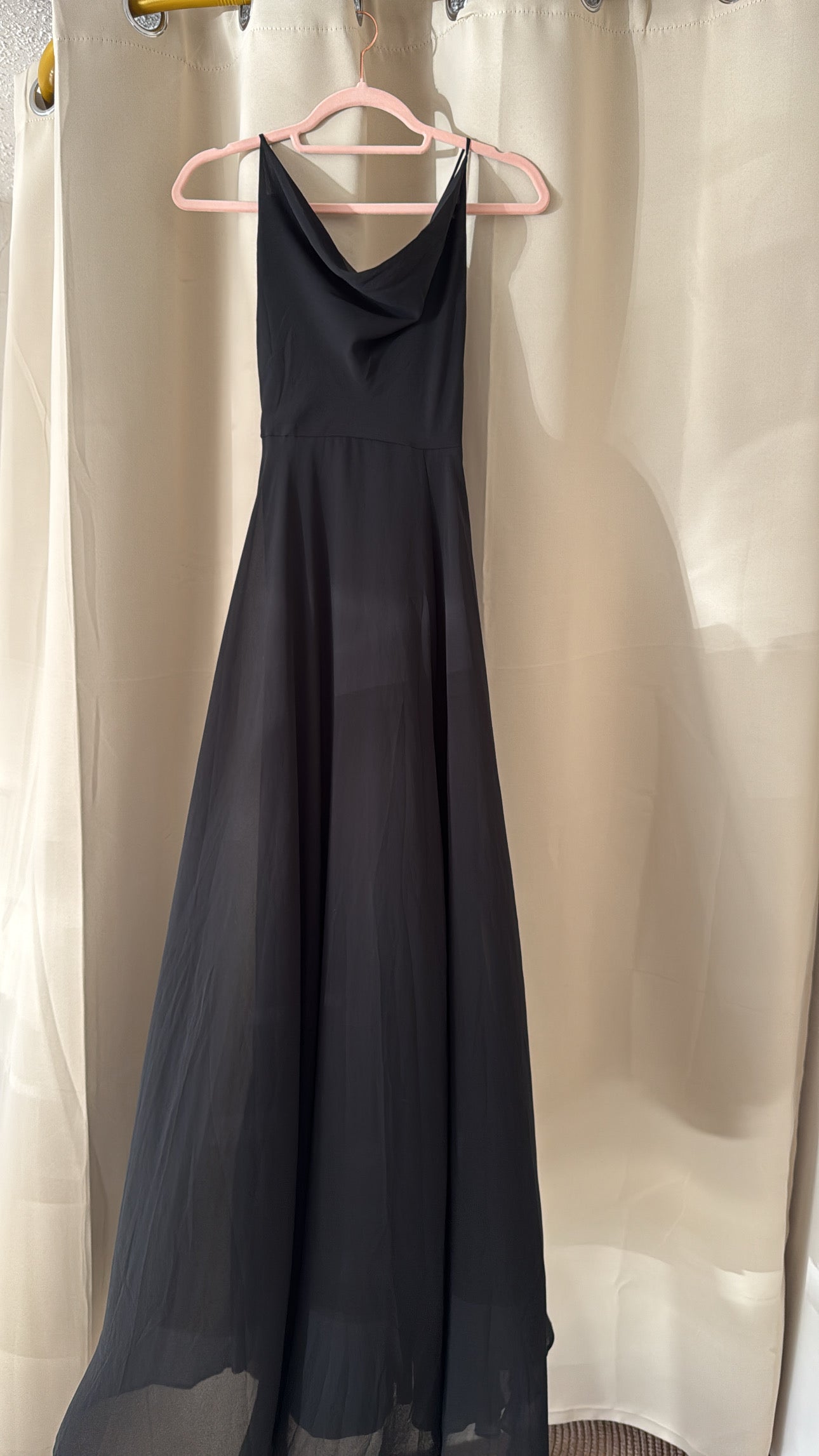 LULUS COWL NECK CHIFFON DRESS -NO CAMBIOS NI DEVOLUCIONES