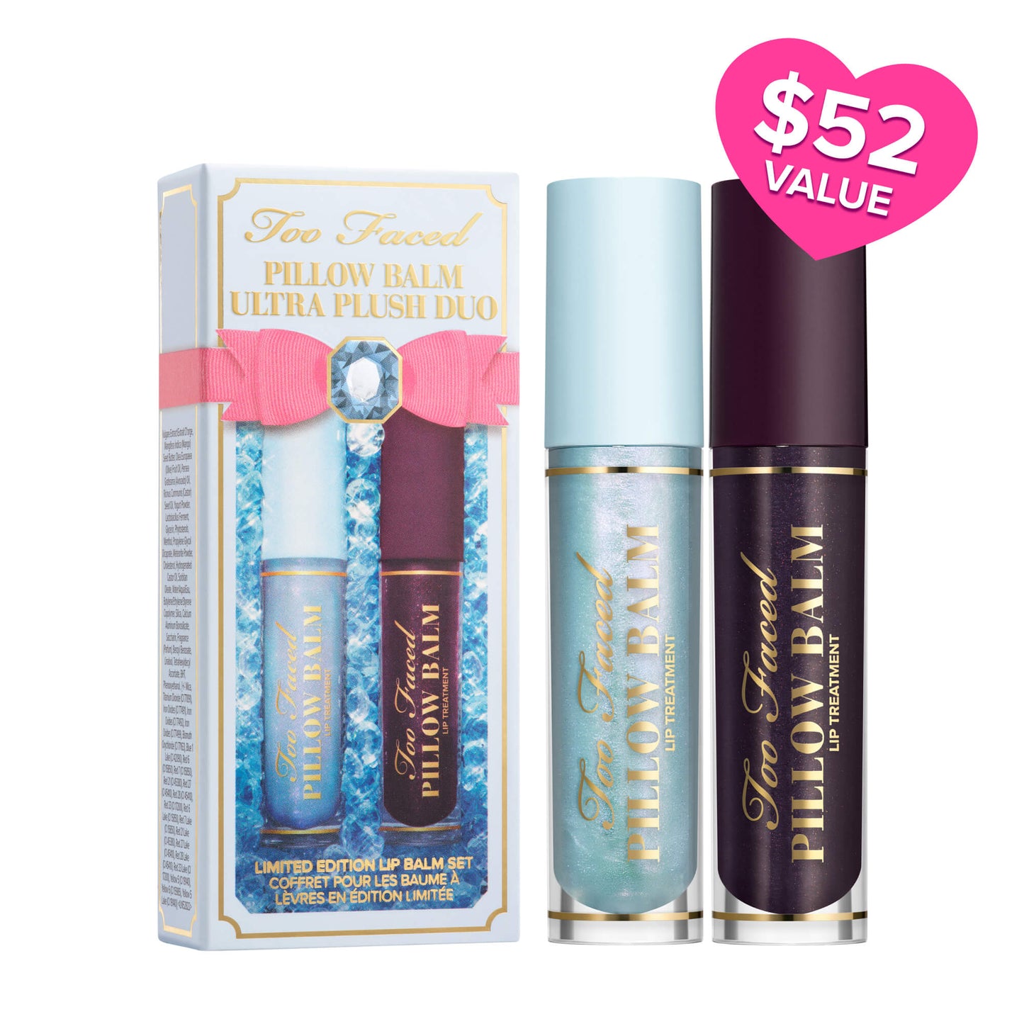 Ultra Plush: Pillow Balm Lip Balm Duo | TOO FACED