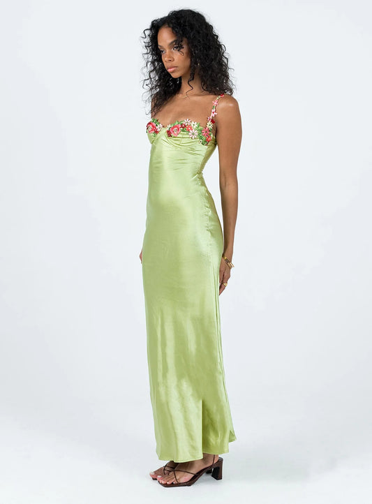 PRINCESS POLLY Kenzie Maxi Dress Green - NO CAMBIOS NI DEVOLUCIONES