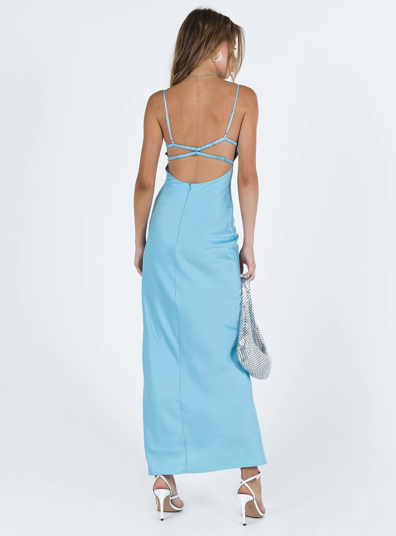 PRINCESS POLLY Ravia Maxi Dress Blue - NO CAMBIOS NI DEVOLUCIONES