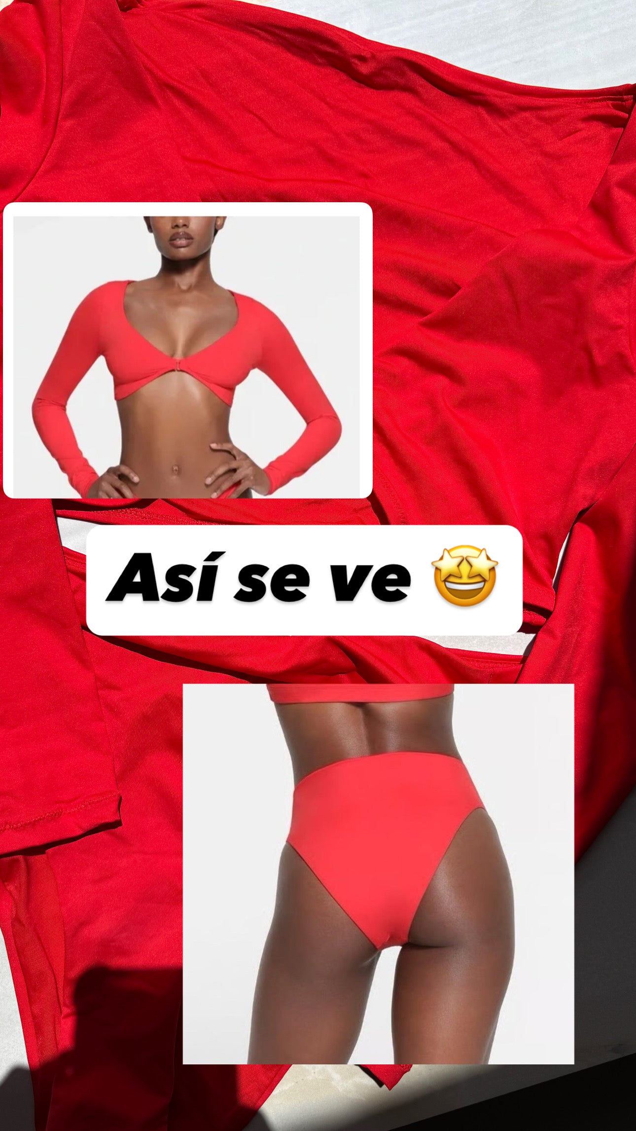 TWO PIECE SWIM SET EN RUBY | SKIMS - NO CAMBIOS NI DEVOLUCIONES