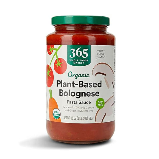 365 By Whole Foods Market, Organic Vegan Bolognese Pasta Sauce, 18 Ounce