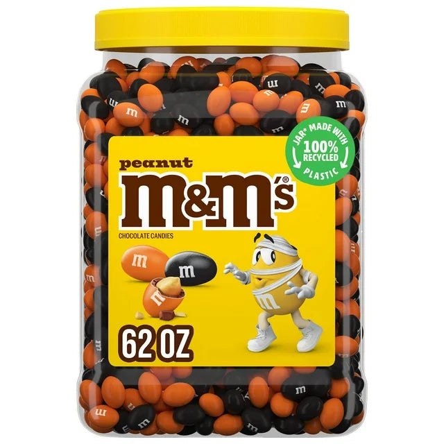 PREORDEN -M&M'S Peanut Milk Chocolate Halloween Candy, 62 oz. - 2 A 4 SEMANAS EN LLEGAR
