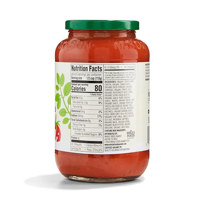 365 by Whole Foods Market, Organic Creamy Vodka Pasta Sauce, 25 Ounce