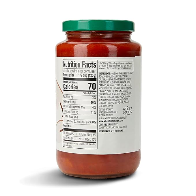 365 By Whole Foods Market, Organic Vegan Bolognese Pasta Sauce, 18 Ounce