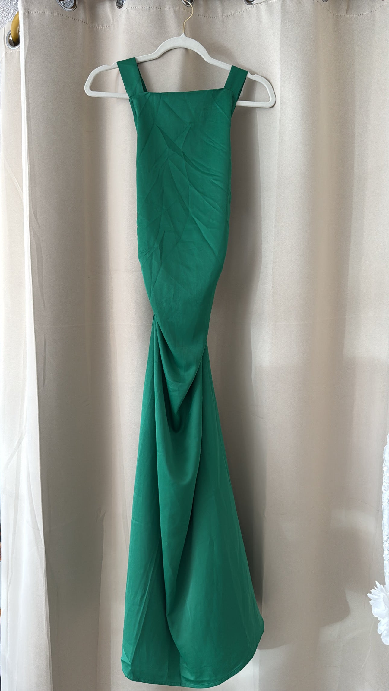 COMMENSE Cowl Neck Satin Back Cross Long Dress - NO CAMBIOS NI DEVOLUCIONES