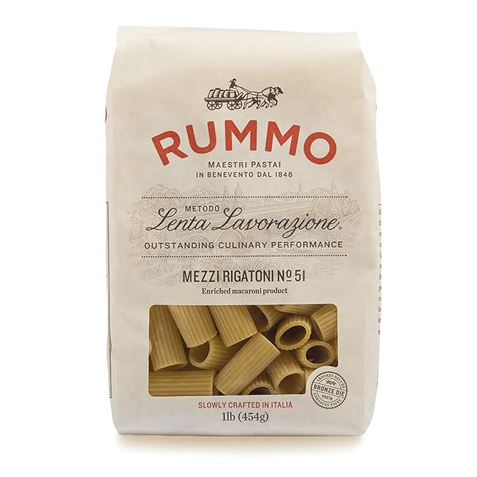 RUMMO Italian Pasta Mezzi Rigatoni No.51, Always Al Dente