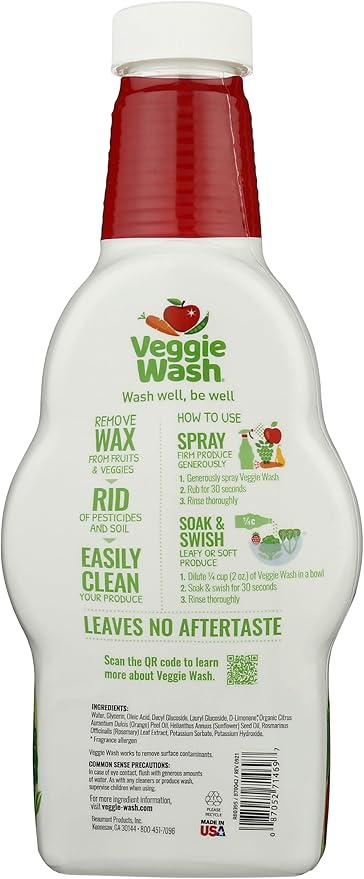 Veggie Wash Fruit & Vegetable Wash, 32-Fluid Ounce