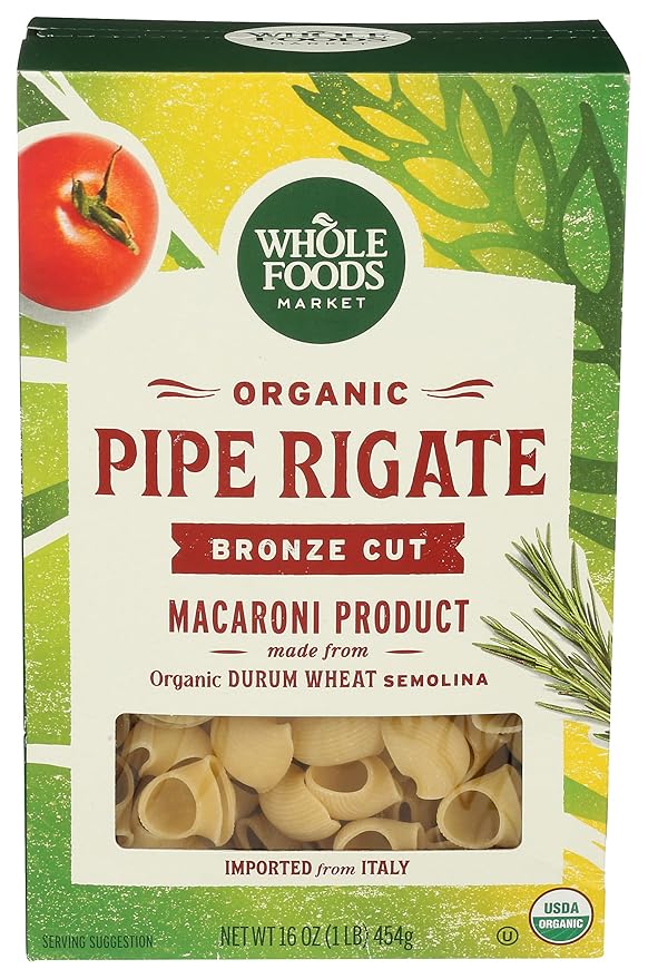 Whole Foods Market, Organic Pipe Rigate, 16 Ounce