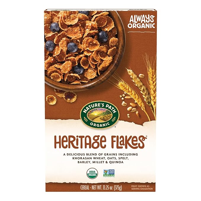 Nature's Path Organic Heritage Flakes® Cereal, 13.25 oz (Pack of 1), Non-GMO