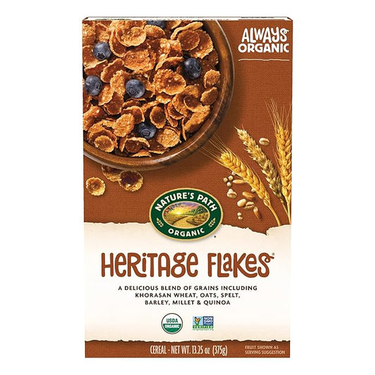 Nature's Path Organic Heritage Flakes® Cereal, 13.25 oz (Pack of 1), Non-GMO