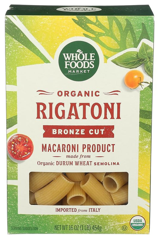 Whole Foods Market, Organic Rigatoni, 16 Ounce