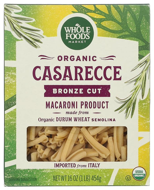 Whole Foods Market, Organic Casarecce, 16 Ounce