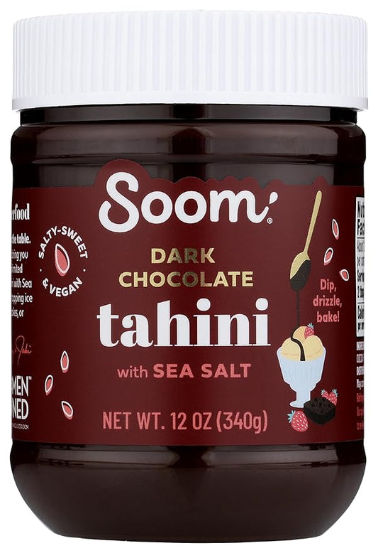 SOOM FOODS Dark Chocolate Sea Salt Tahini, 12 OZ