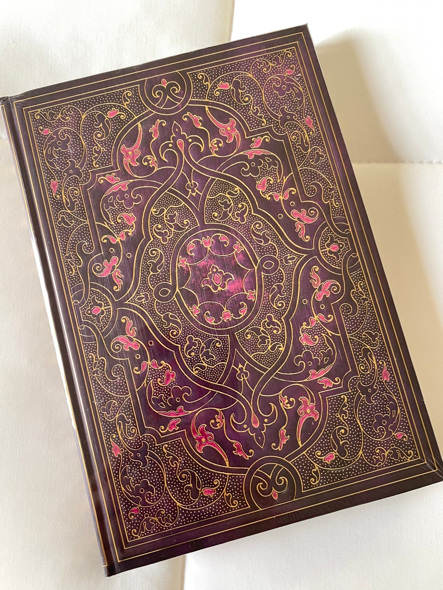 Libreta de pasta gruesa con hoja decorada - EUROPEAN RETRO