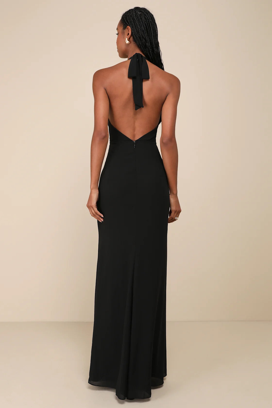 LULUS Black Halter Maxi Dress -NO CAMBIOS NI DEVOLUCIONES