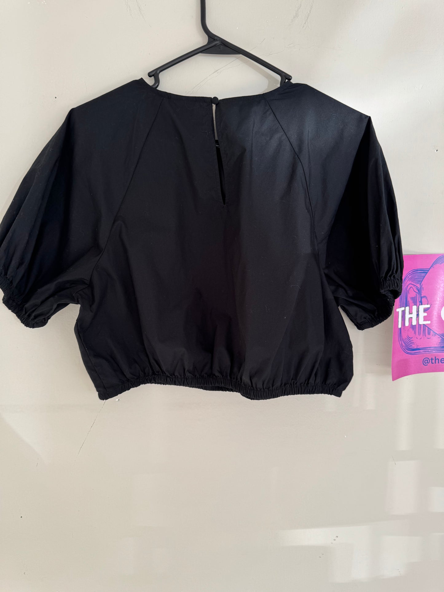 Black Puff Sleeve Blouse Short Sleeve Boho - A new day - NO CAMBIOS NI DEVOLUCIONES