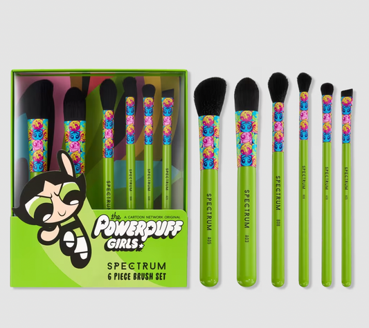 PREORDEN-The Powerpuff Girls Buttercup 6-Piece Makeup Brush Set | SPECTRUM -REVISA TIEMPOS DE ENTREGA