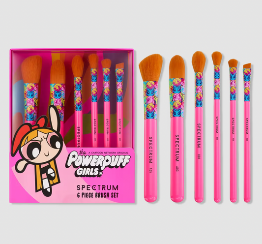 PREORDEN-The Powerpuff Girls Blossom 6-Piece Makeup Brush Set | SPECTRUM -REVISA TIEMPOS DE ENTREGA