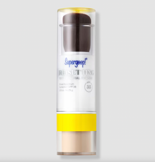 PREORDEN -(Re)setting 100% Mineral Powder Sunscreen SPF 35 PA+++ | SUPERGOOP - 2 A 4 SEMANAS EN LLEGAR