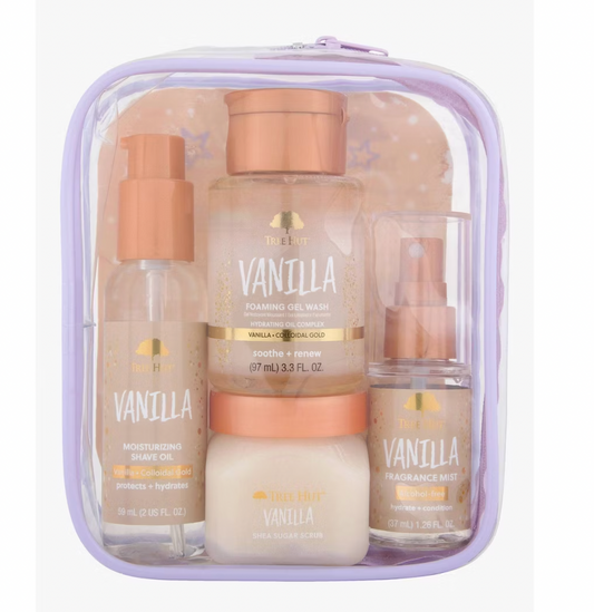 PREORDEN -Tree Hut Mini Best Sellers Gift Set - Vanilla - 4pc - 2 A 4 SEMANAS EN LLEGAR