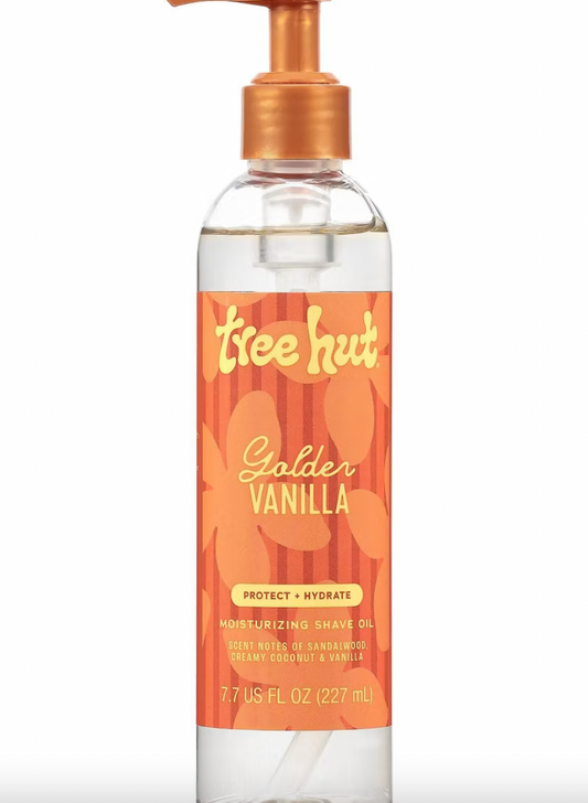 PREORDEN -Tree Hut Shave Oil - Golden Vanilla - 7.7 fl oz - 2 A 4 SEMANAS EN LLEGAR