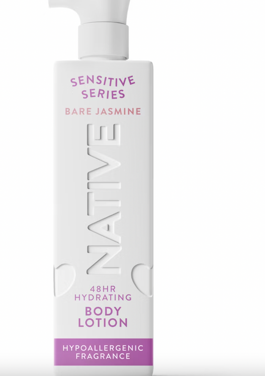 PREORDEN -Native Sensitive Series 48H Hydrating Body Lotion - Hypoallergenic - Bare Jasmine - 18 fl oz - 2 A 4 SEMANAS EN LLEGAR