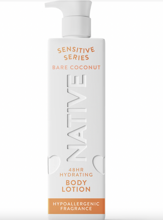 PREORDEN -Native Sensitive Series 48H Hydrating Body Lotion - Hypoallergenic - Bare Coconut - 18 fl oz - 2 A 4 SEMANAS EN LLEGAR