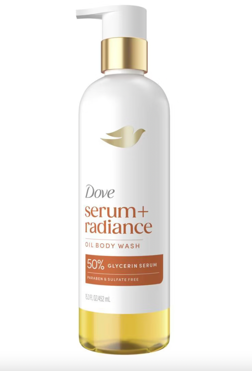 PREORDEN -Dove Beauty Serum+Radiance Oil Body Wash - 50% Glycerin Serum - 15.3 fl oz - 2 A 4 SEMANAS EN LLEGAR