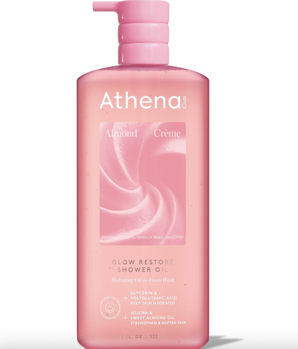 PREORDEN -Athena Club Glow Restore Shower Oil - Almond Creme - 18 fl oz - 2 A 4 SEMANAS EN LLEGAR