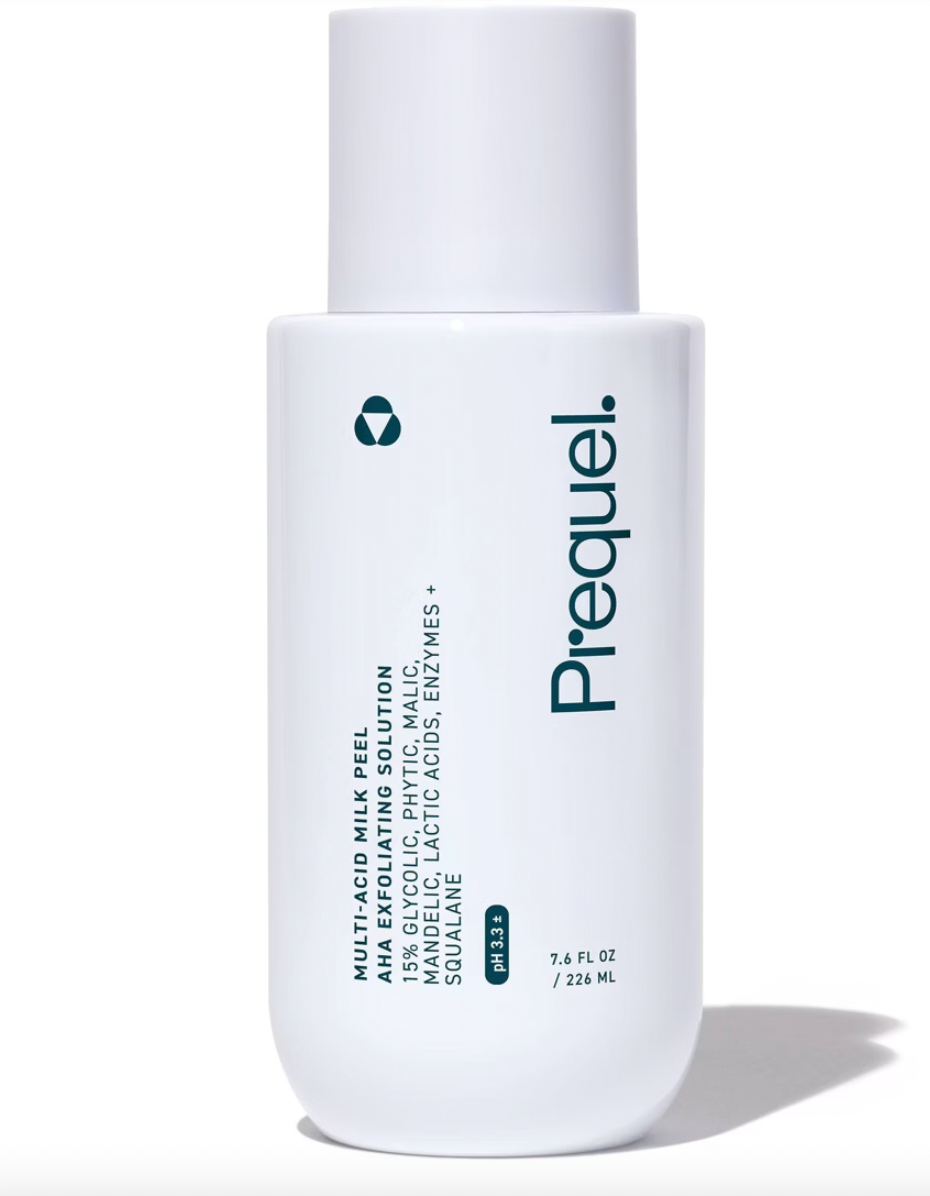PREORDEN -Prequel Multi-Acid Milk Peel - 7.6 fl oz: Exfoliating Unscented Liquid for Normal Skin, Face Treatment with Glycolic Acid - 2 A 4 SEMANAS EN LLEGAR