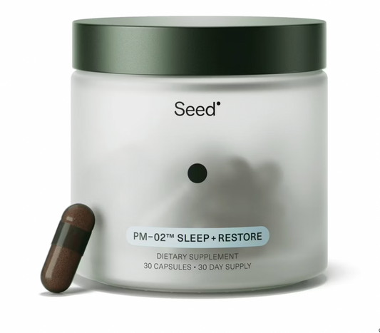 PREORDEN -Seed PM-02 Sleep + Restore Caplets Prebiotics - 30ct - 2 A 4 SEMANAS EN LLEGAR